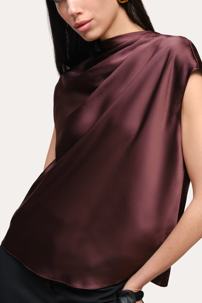 Elie Tahari Diane Silk Draped Blouse