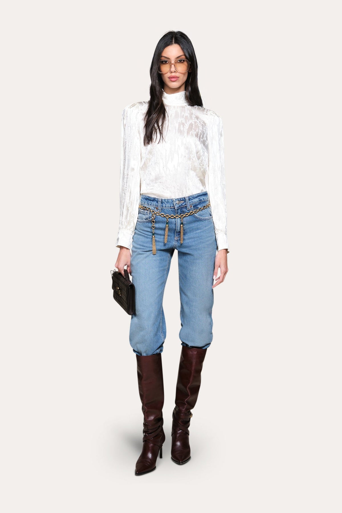 Elie Tahari Silk Jacquard Blouse