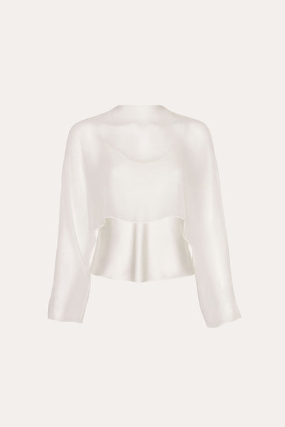 Elie Tahari Sienna Silk Overlay Blouse