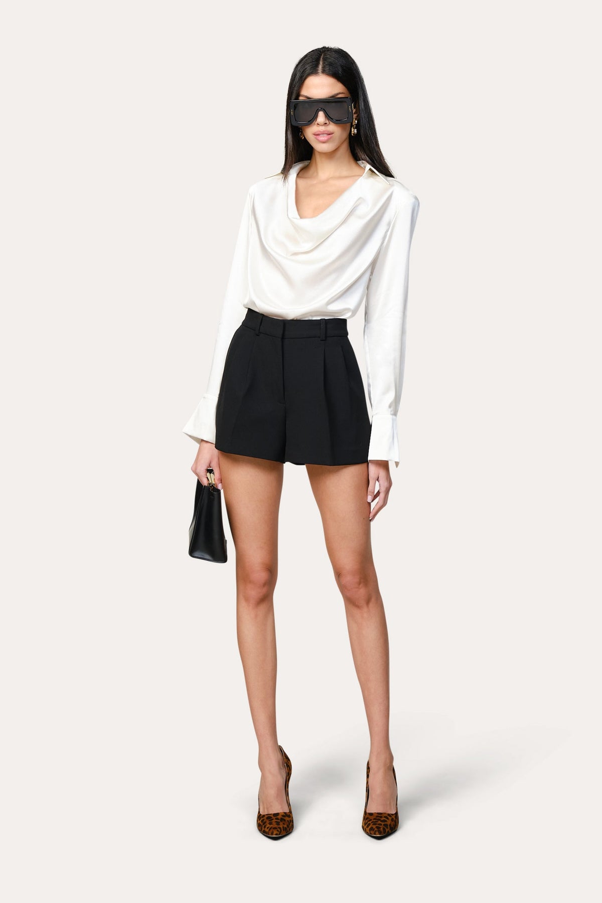 Elie Tahari Silk Draped Top