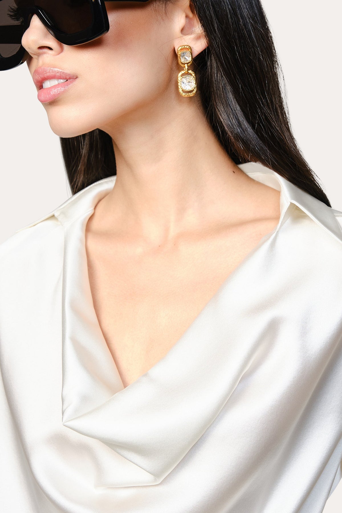 Elie Tahari Silk Draped Top