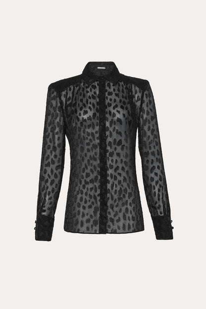Elie Tahari Burnout Tie Button Down