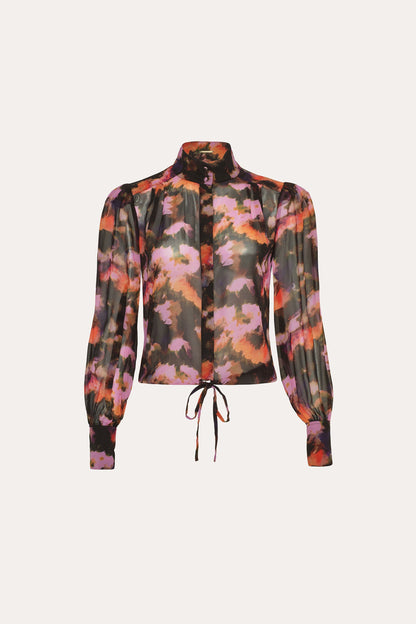 Elie Tahari Brushstroke Silk Blouse