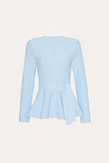 Elie Tahari Blair Milano Sculpt Peplum Top
