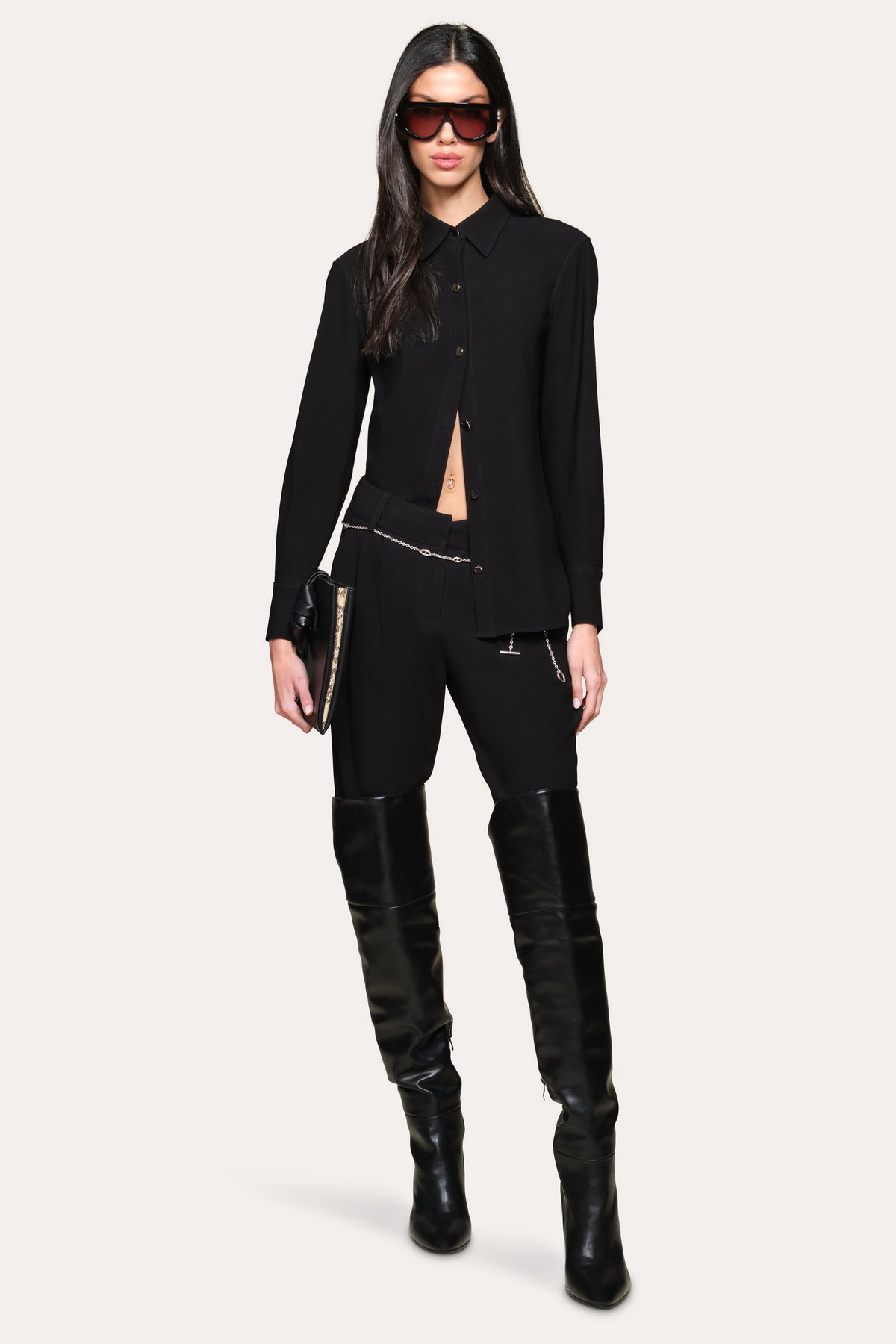 Elie Tahari Japanese Crepe Button Down