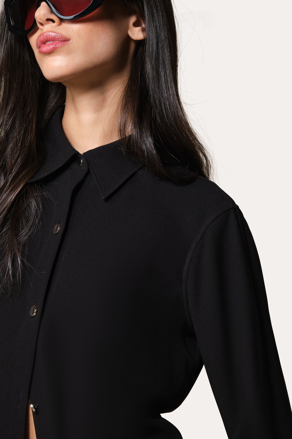 Elie Tahari Japanese Crepe Button Down