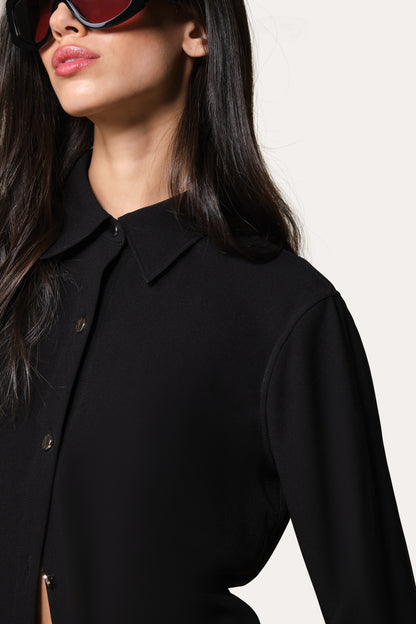 Elie Tahari Japanese Crepe Button Down