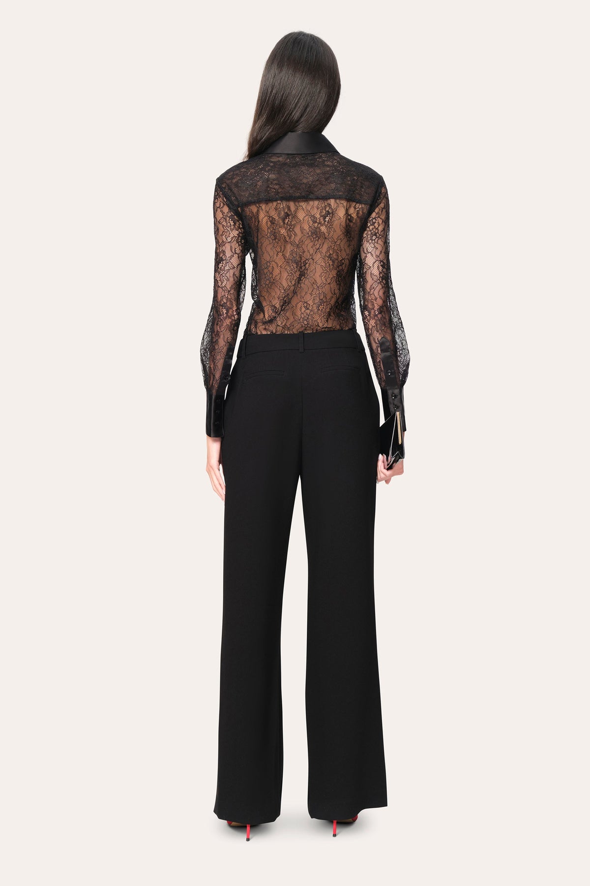 Elie Tahari Laced Trim Blouse