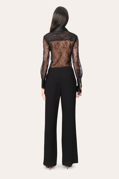Elie Tahari Laced Trim Blouse
