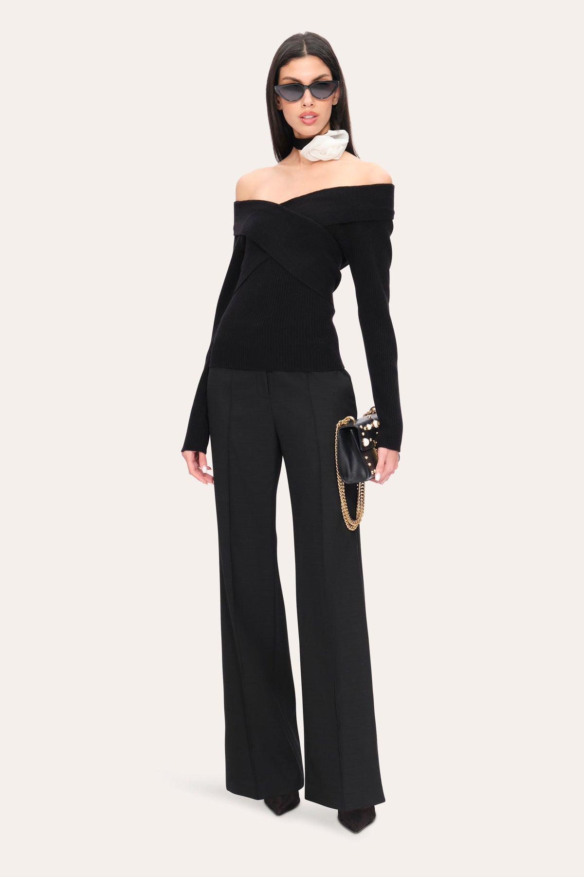 Elie Tahari Off-Shoulder Sweater