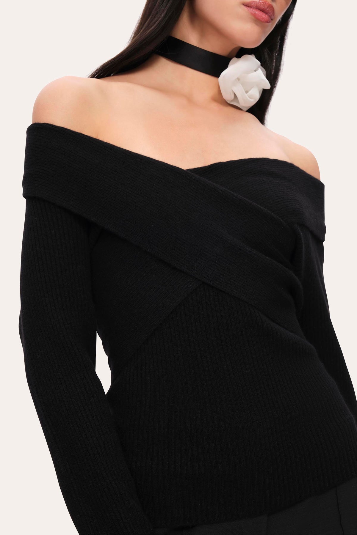 Elie Tahari Off-Shoulder Sweater