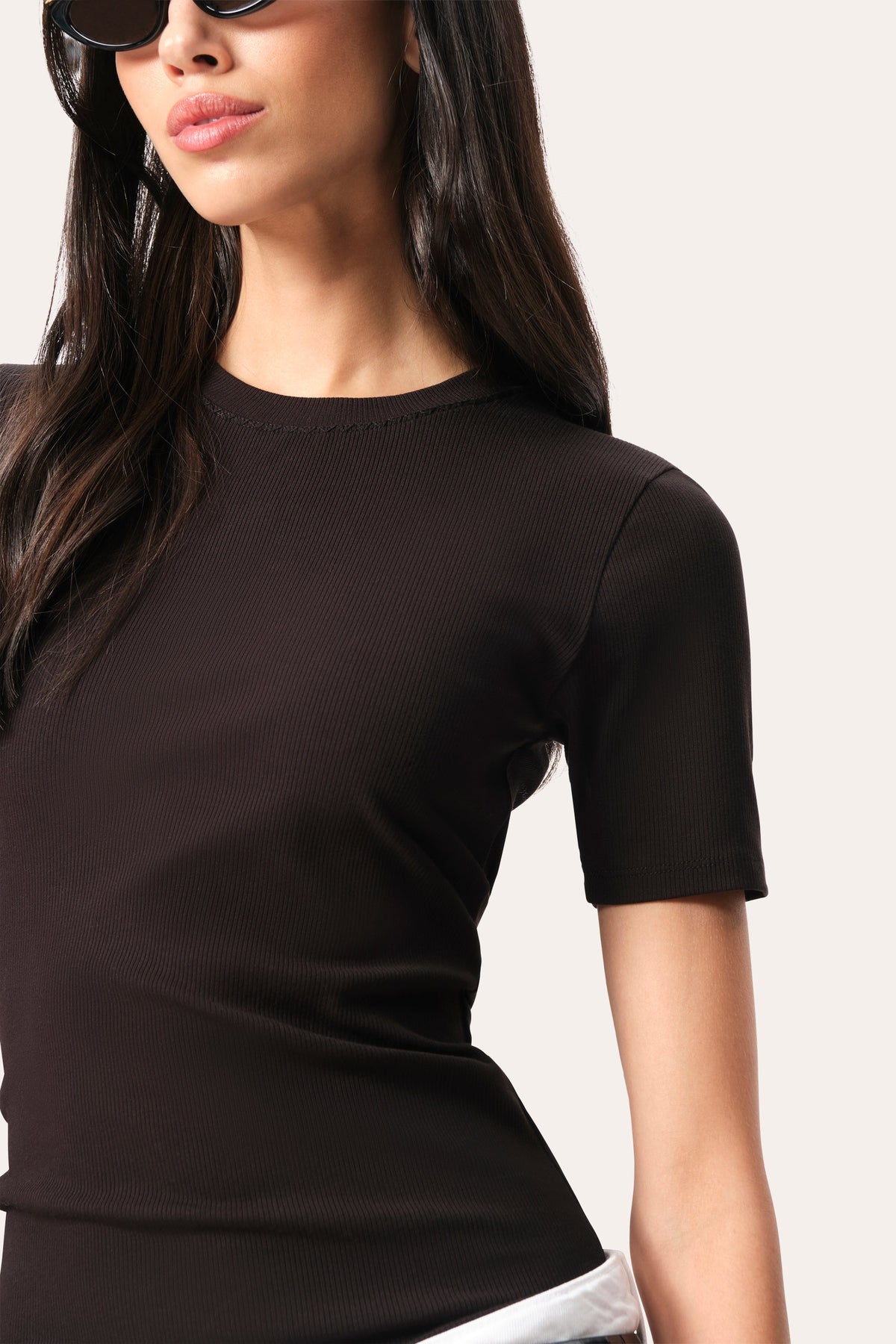 Elie Tahari Classic Rib Tee