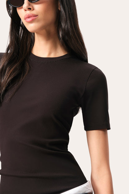 Elie Tahari Classic Rib Tee