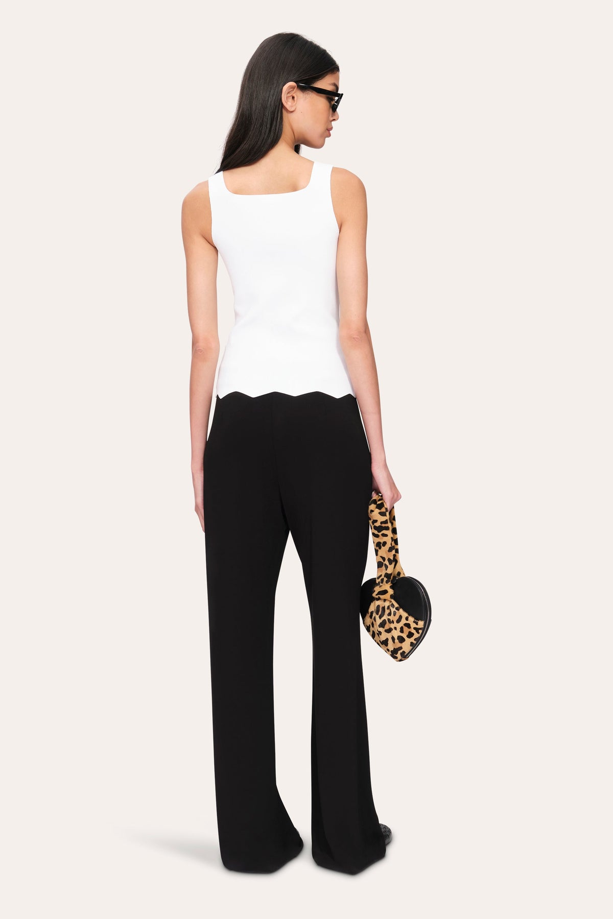 Elie Tahari Scallop Hem Tank