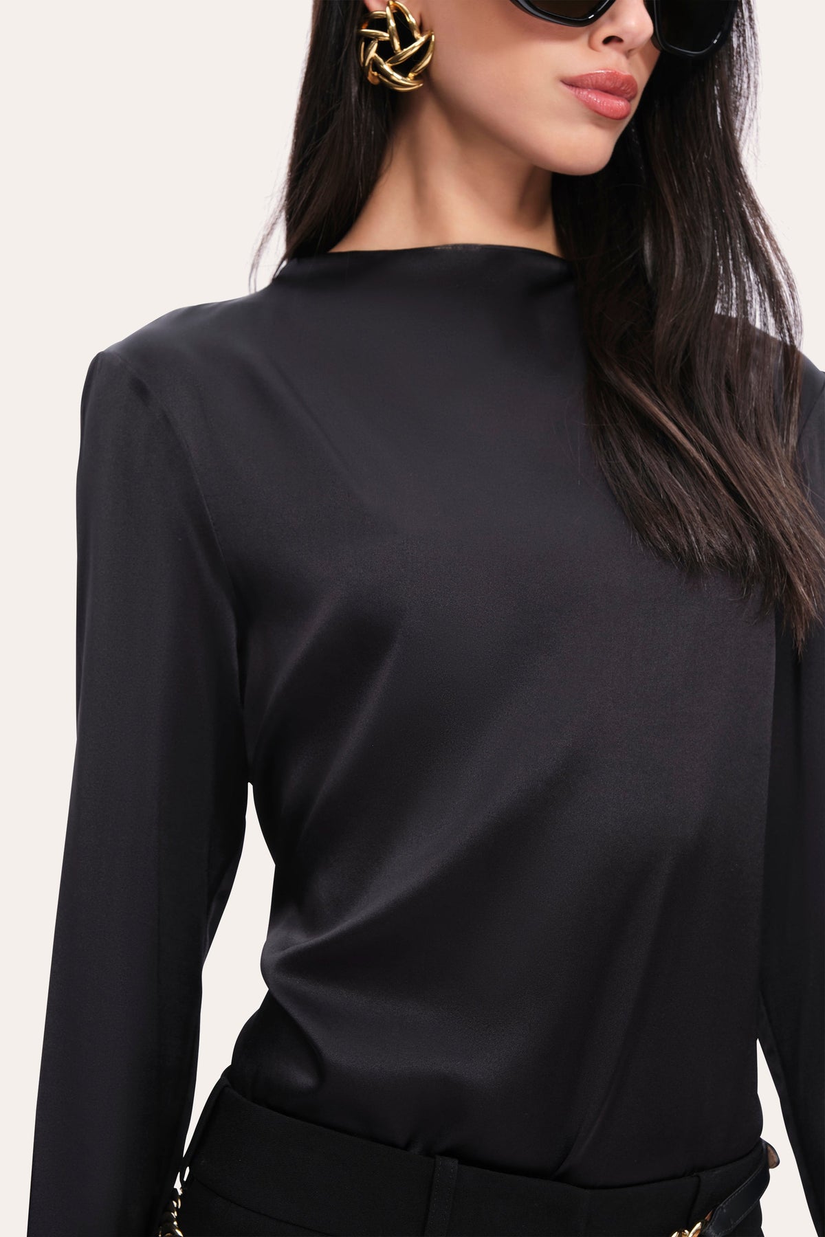 Elie Tahari Silk Draped Top