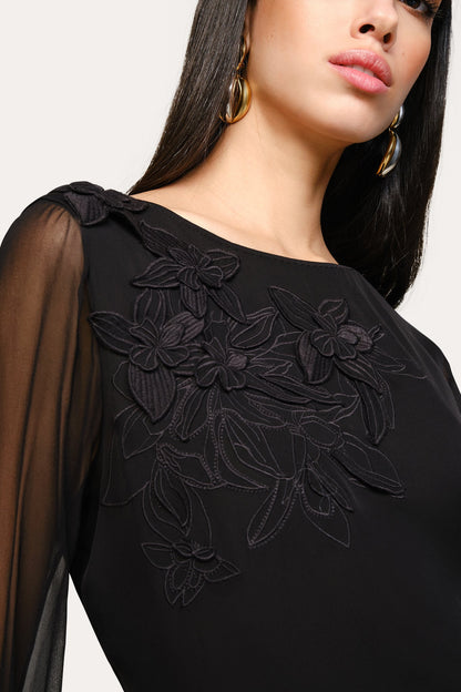 Elie Tahari Applique Silk Shirt