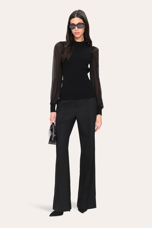 Elie Tahari Chiffon Sleeve Knit
