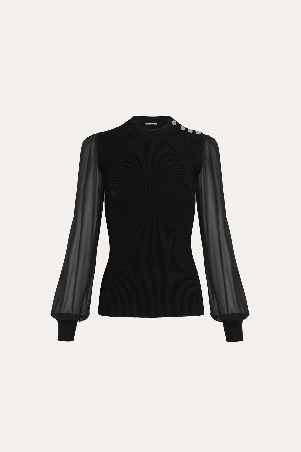 Elie Tahari Chiffon Sleeve Knit