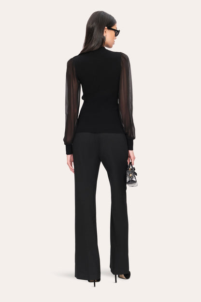 Elie Tahari Chiffon Sleeve Knit