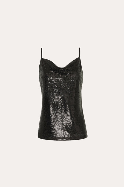Elie Tahari Sequined Draped Camisole