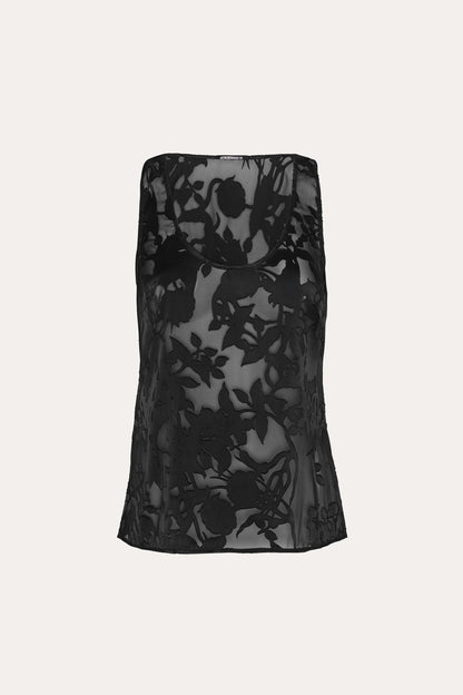 Elie Tahari Shadow Scoop Tank