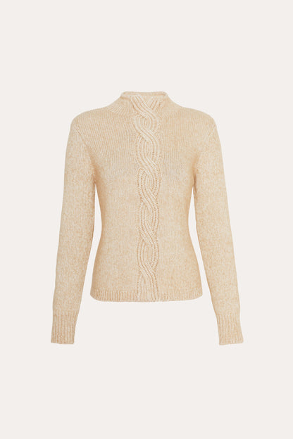 Elie Tahari Cable Cotton Wool Sweater