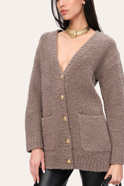Elie Tahari Boucle Merino Cardigan