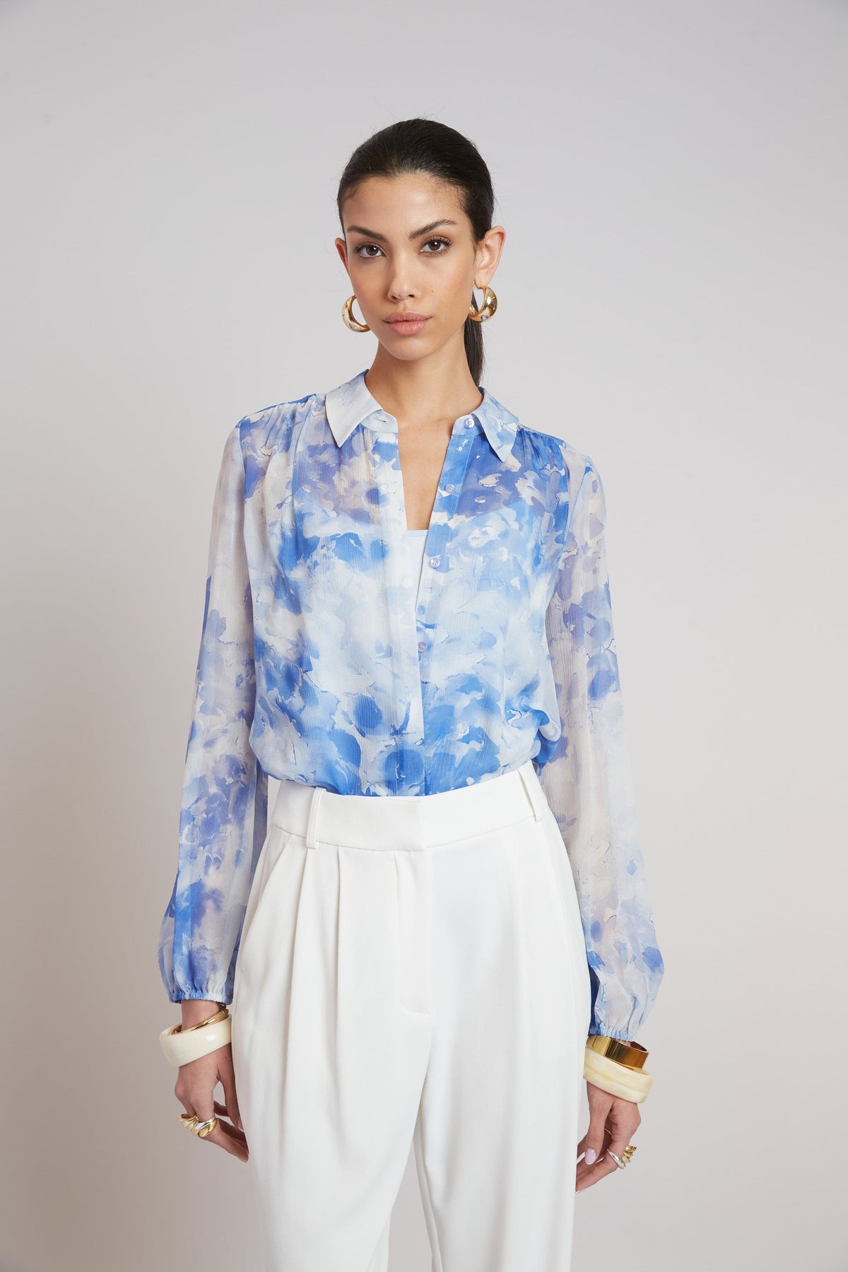 Elie Tahari Oceana Silk Shirt