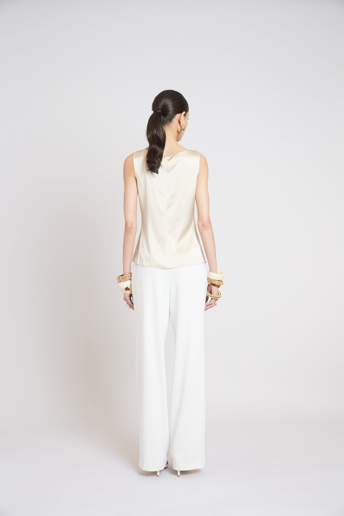 Elie Tahari Silk Cascade Top