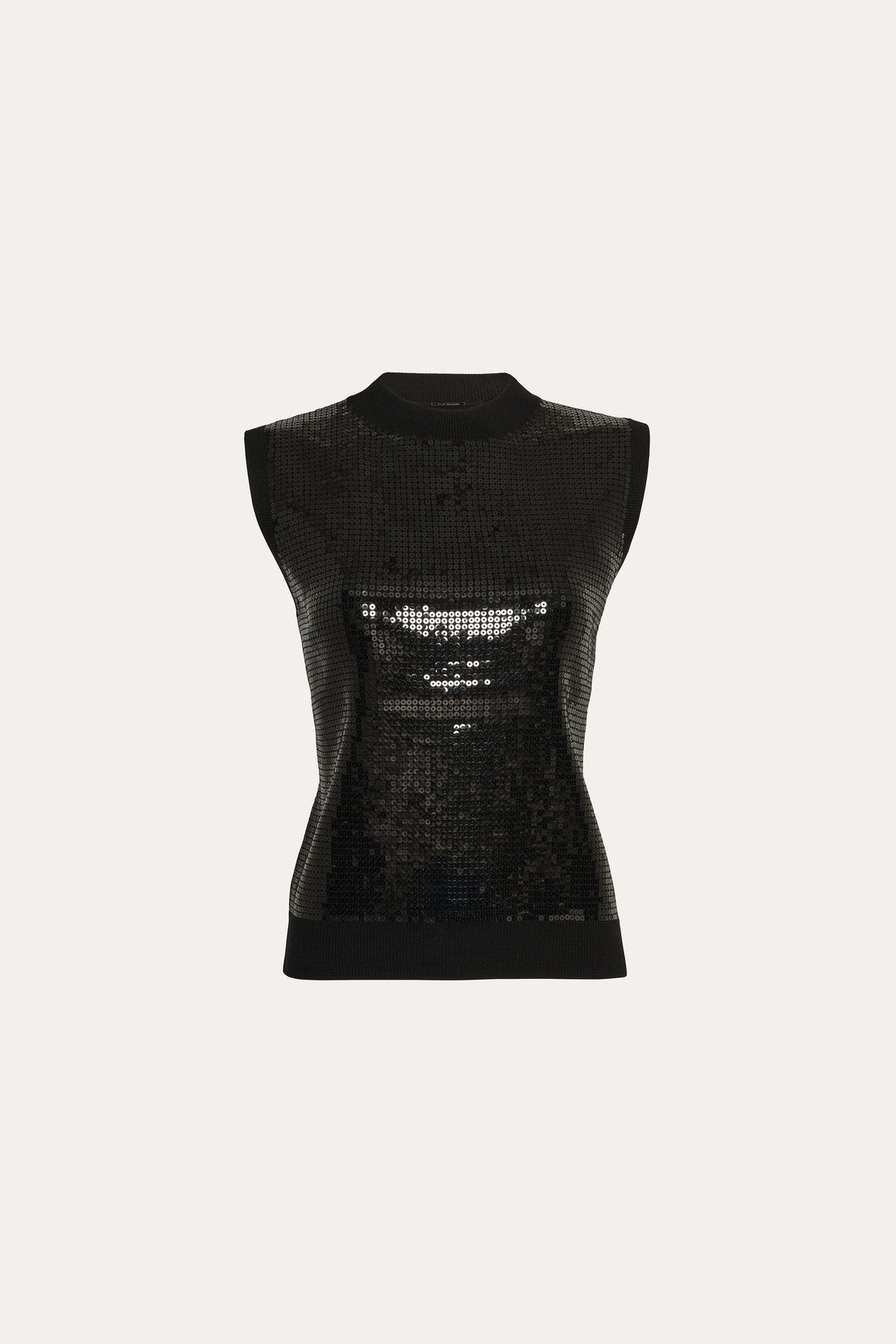 Elie Tahari Sleeveless Pave Sequin Sweater