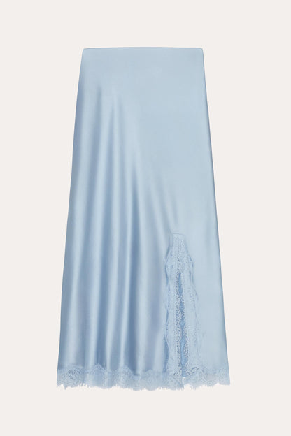 Elie Tahari Brooke Silk Charmeuse Lace Trim Skirt