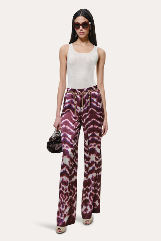 Elie Tahari Lila Ikat Silk Pant