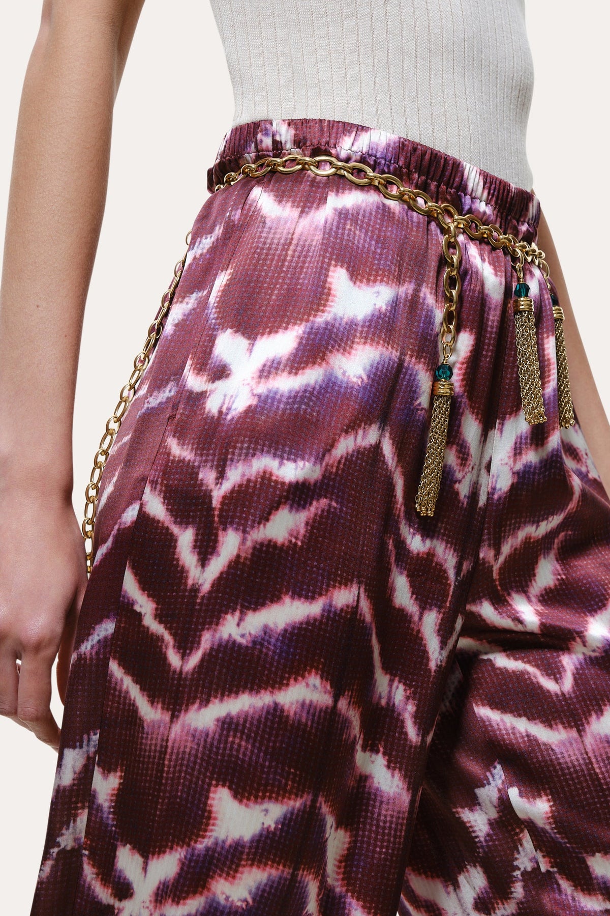 Elie Tahari Lila Ikat Silk Pant