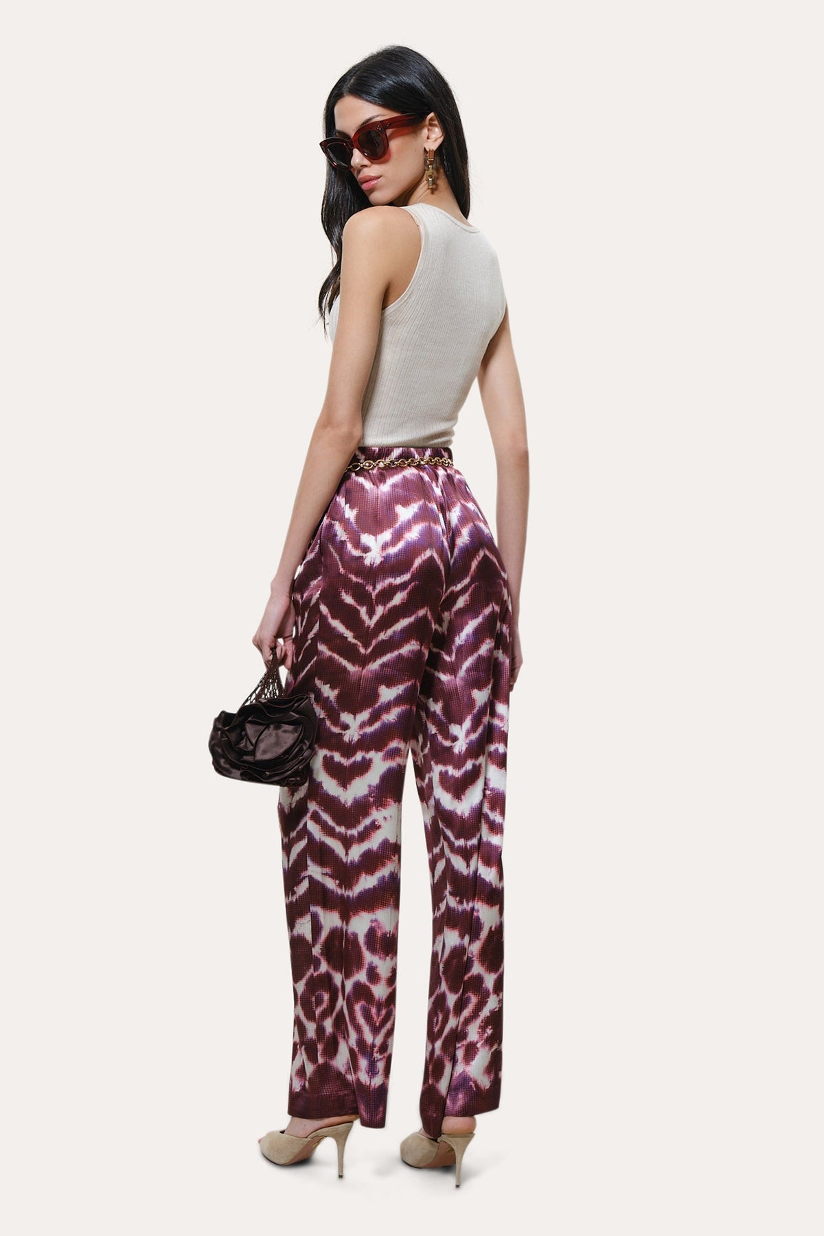 Elie Tahari Lila Ikat Silk Pant