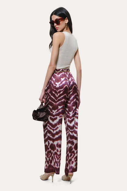 Elie Tahari Lila Ikat Silk Pant