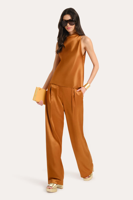 Elie Tahari Kaia Satin Wide Leg Pant
