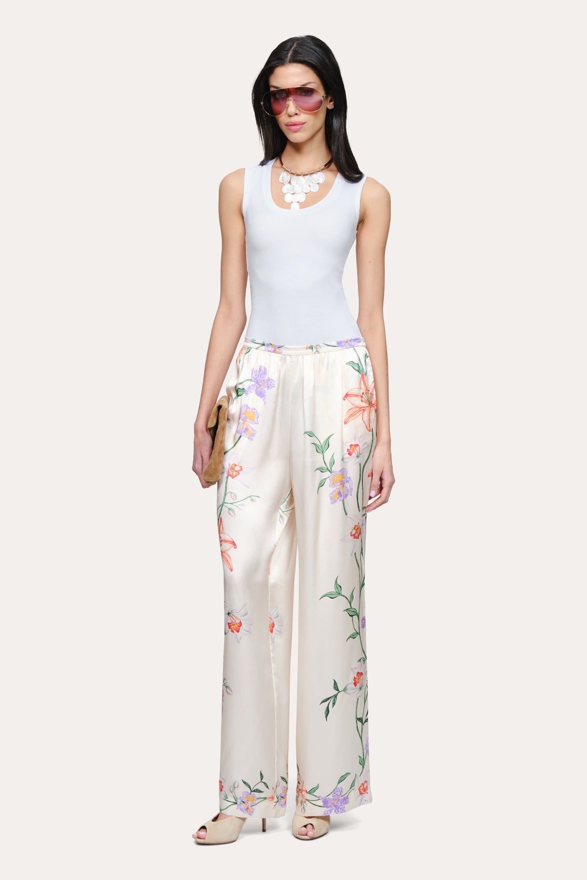 Elie Tahari Frances Floral Silk Pant