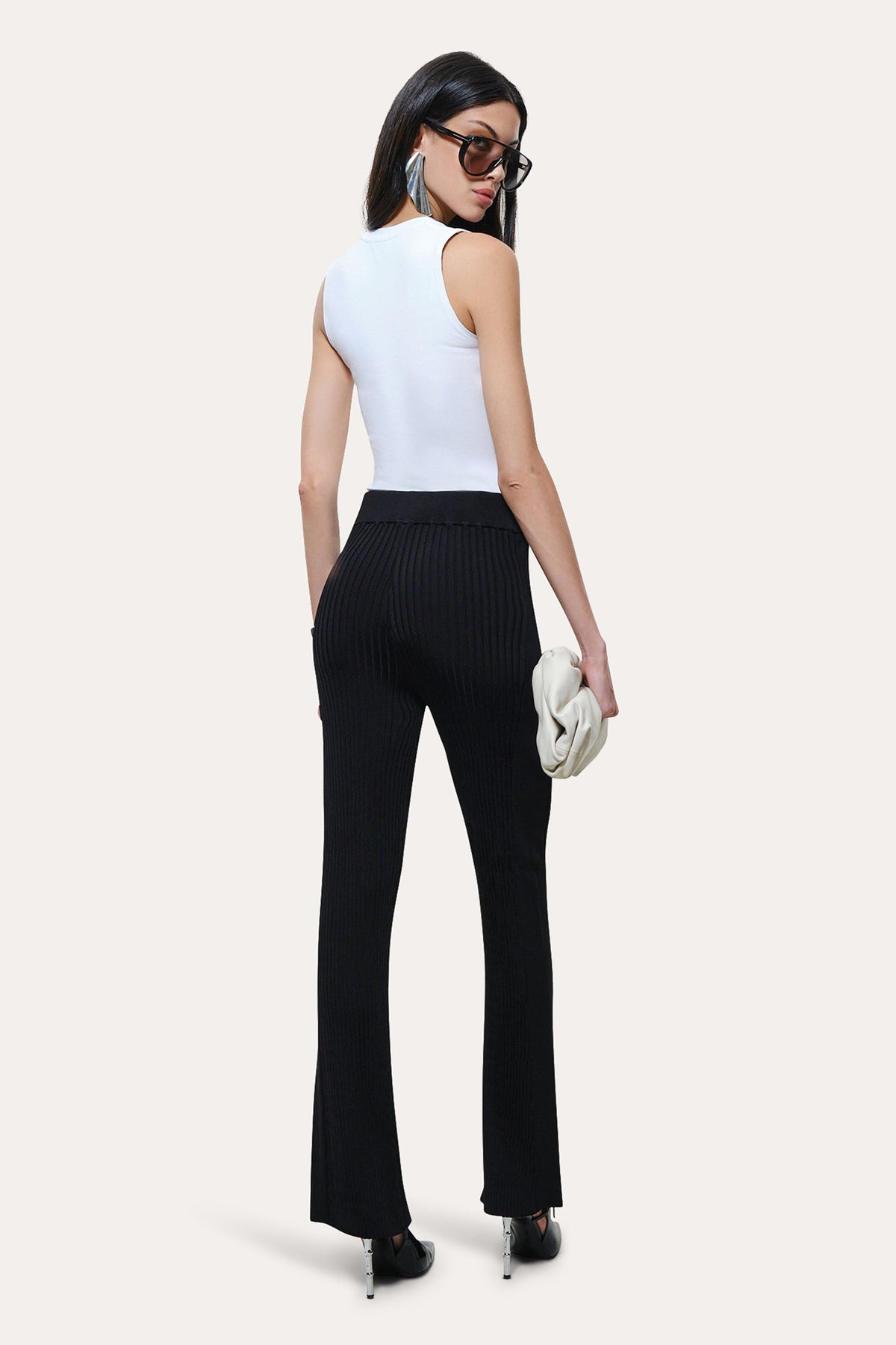 Elie Tahari Roxanne Ribbed Flare Pant