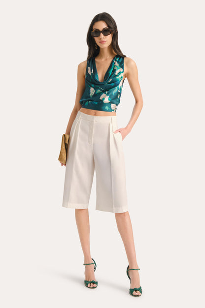 Elie Tahari Tina Linen Bermuda Shorts