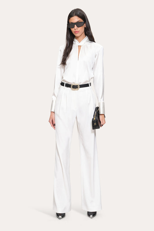 Elie Tahari Crepe Pleated Pant
