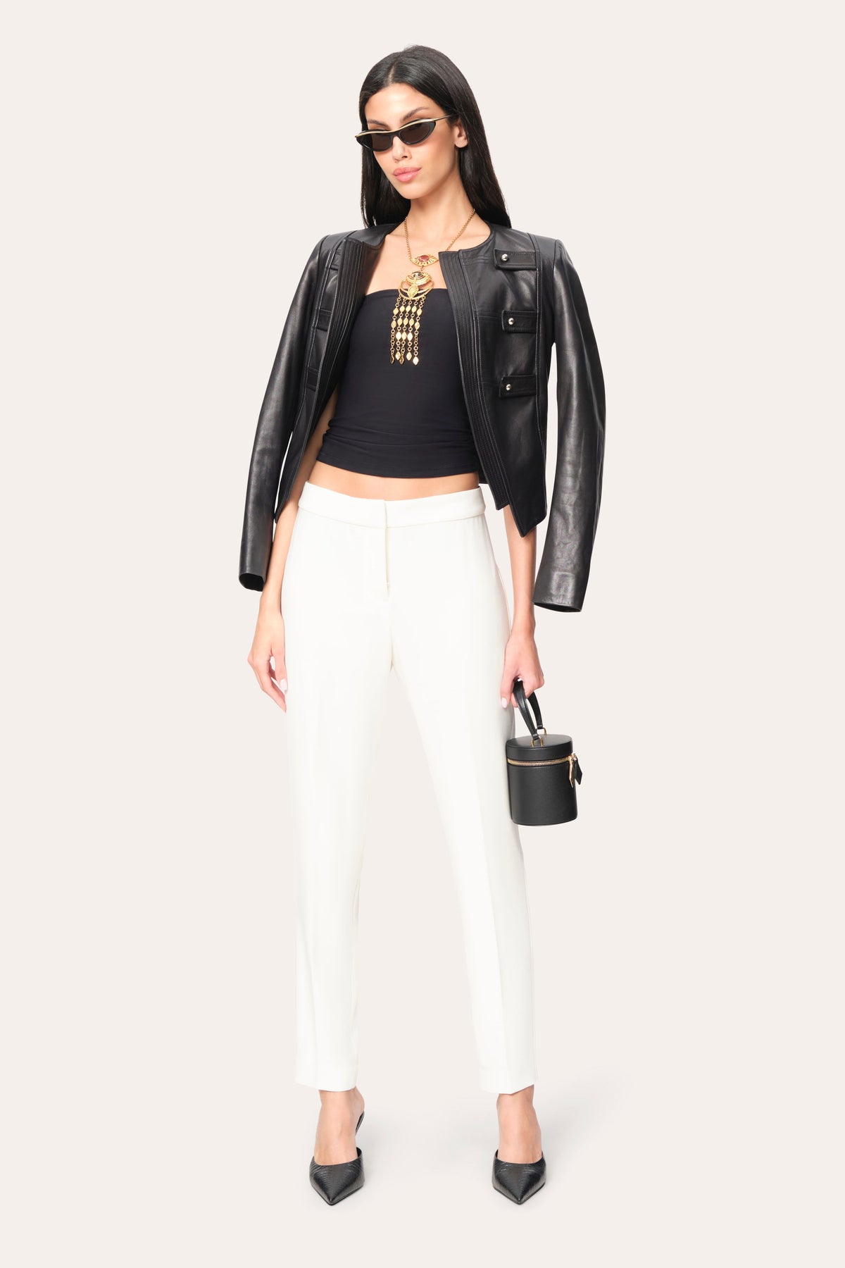 Elie Tahari Slim Crepe Pant