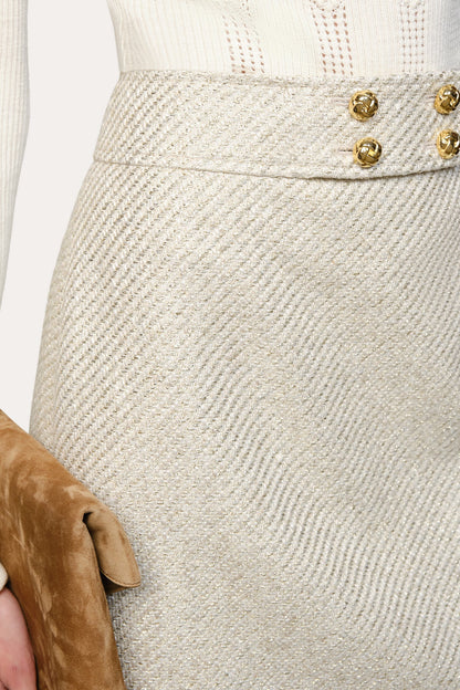 Elie Tahari Tweed Lurex Skirt