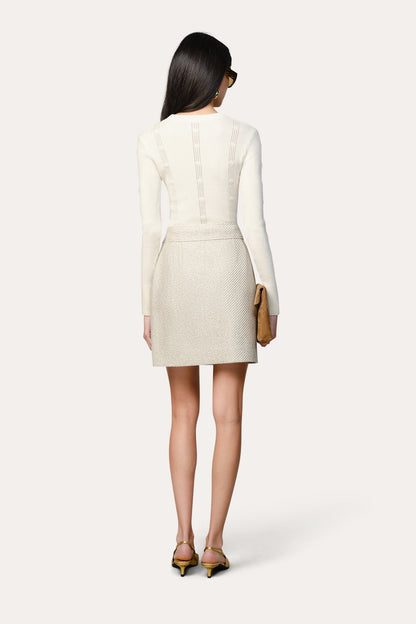 Elie Tahari Tweed Lurex Skirt