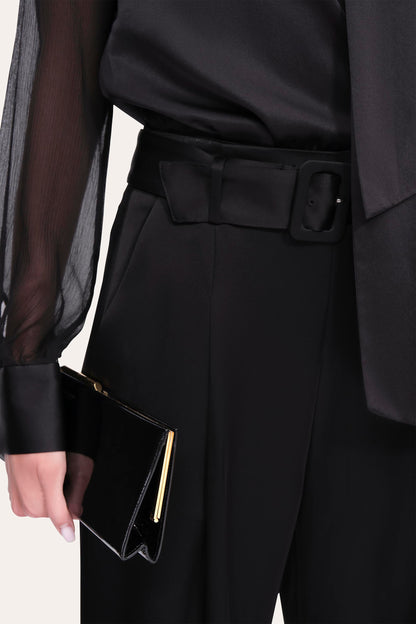 Elie Tahari Satin Belted Pant