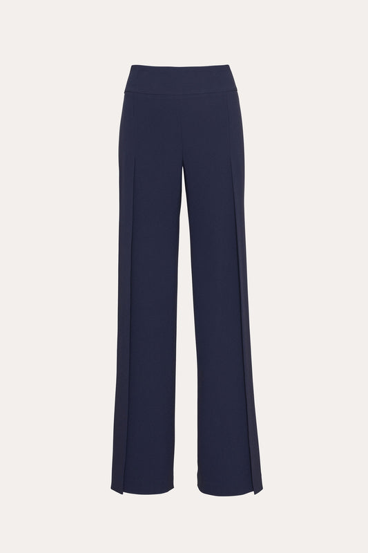 Elie Tahari Crepe Overlay Slit Pant