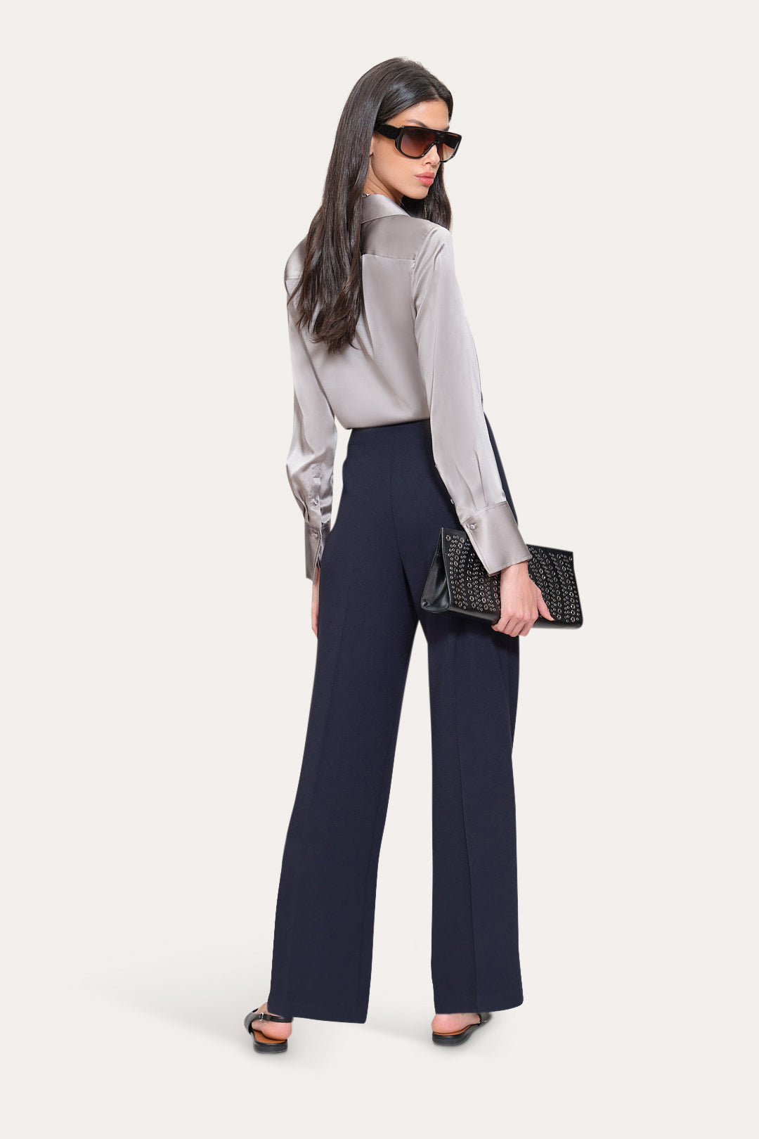 Elie Tahari Crepe Wide Pant