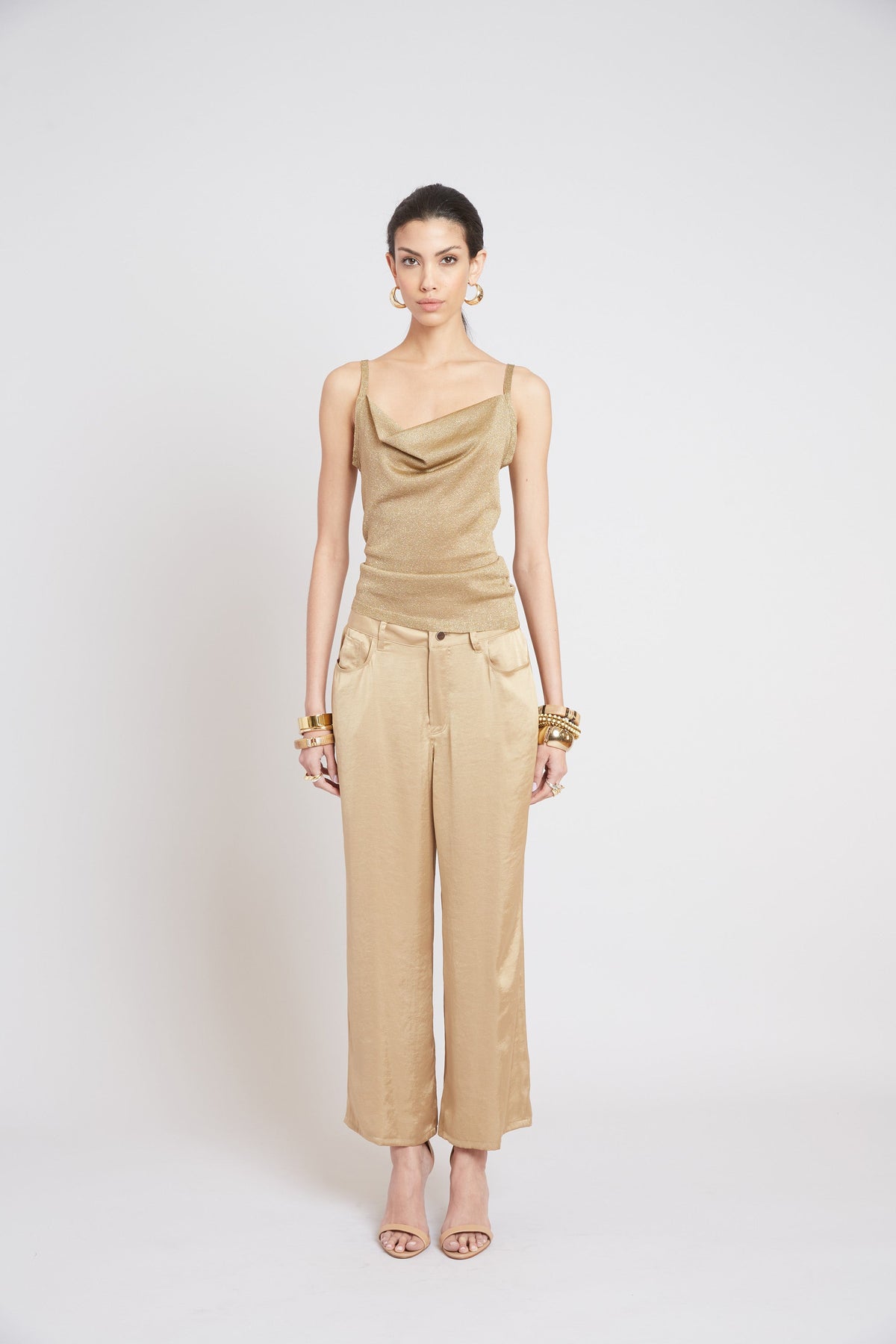 Elie Tahari Washed Satin Fluid Pant
