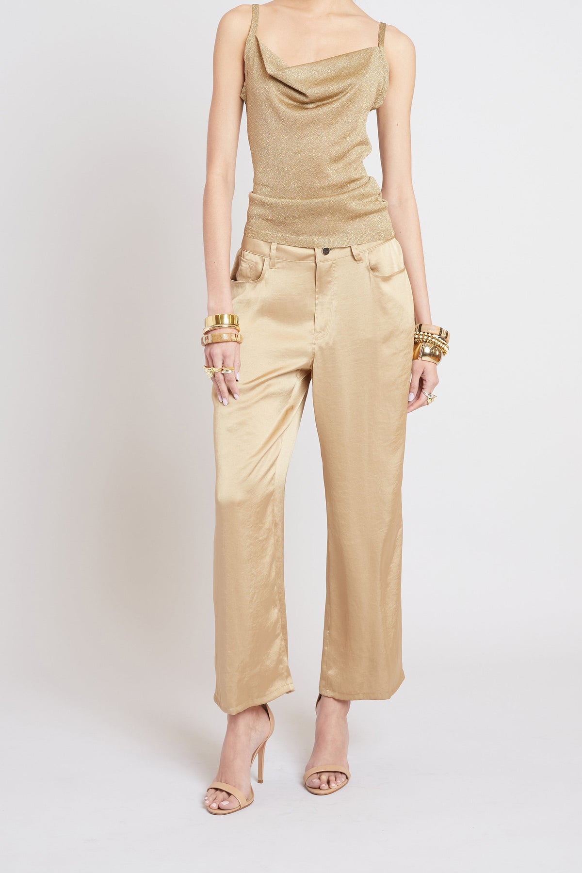 Elie Tahari Washed Satin Fluid Pant