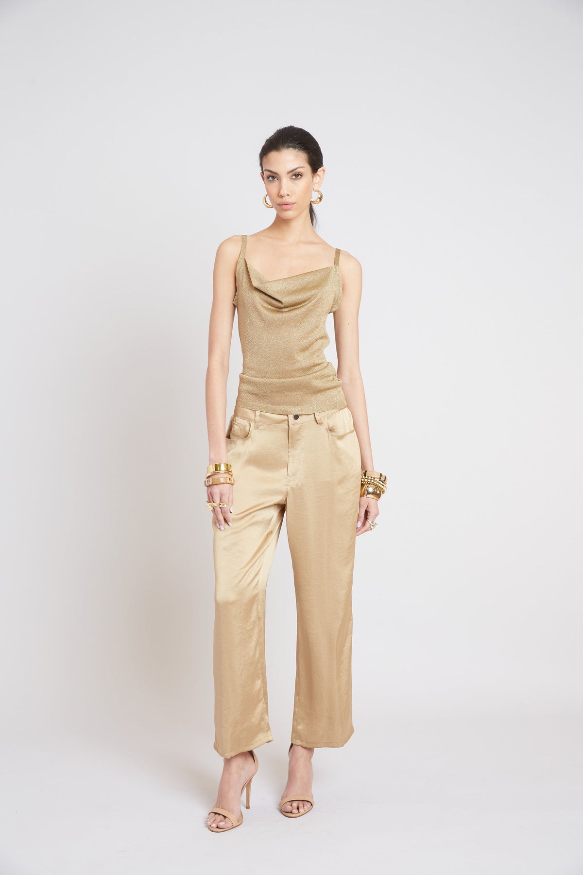 Elie Tahari Washed Satin Fluid Pant