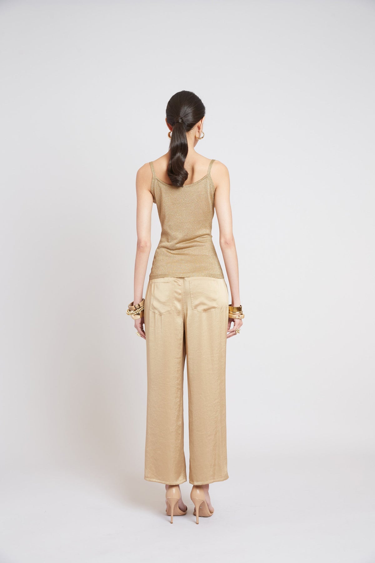 Elie Tahari Washed Satin Fluid Pant